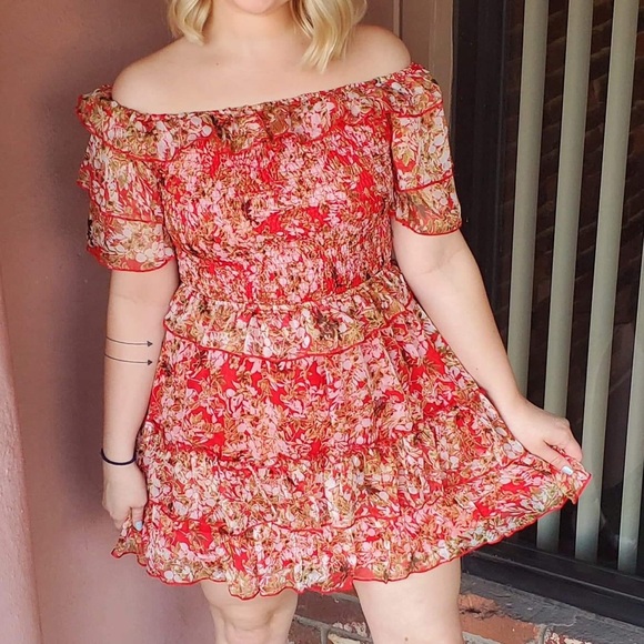 Floral Mini Dress Size 8 Women’s - Picture 2 of 4